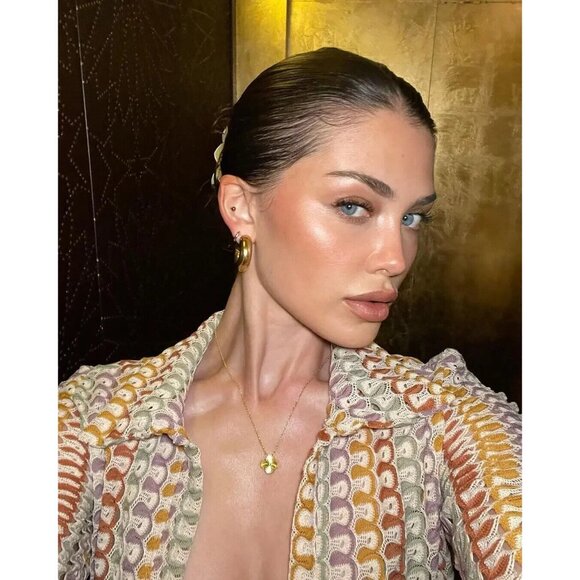 NWOT Sunfere Beach Low-cut V-neck Slit Maxi Dress Sz S - Picture 4 of 15